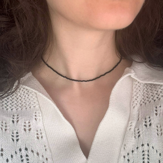 Colier Lina - Negru Mat