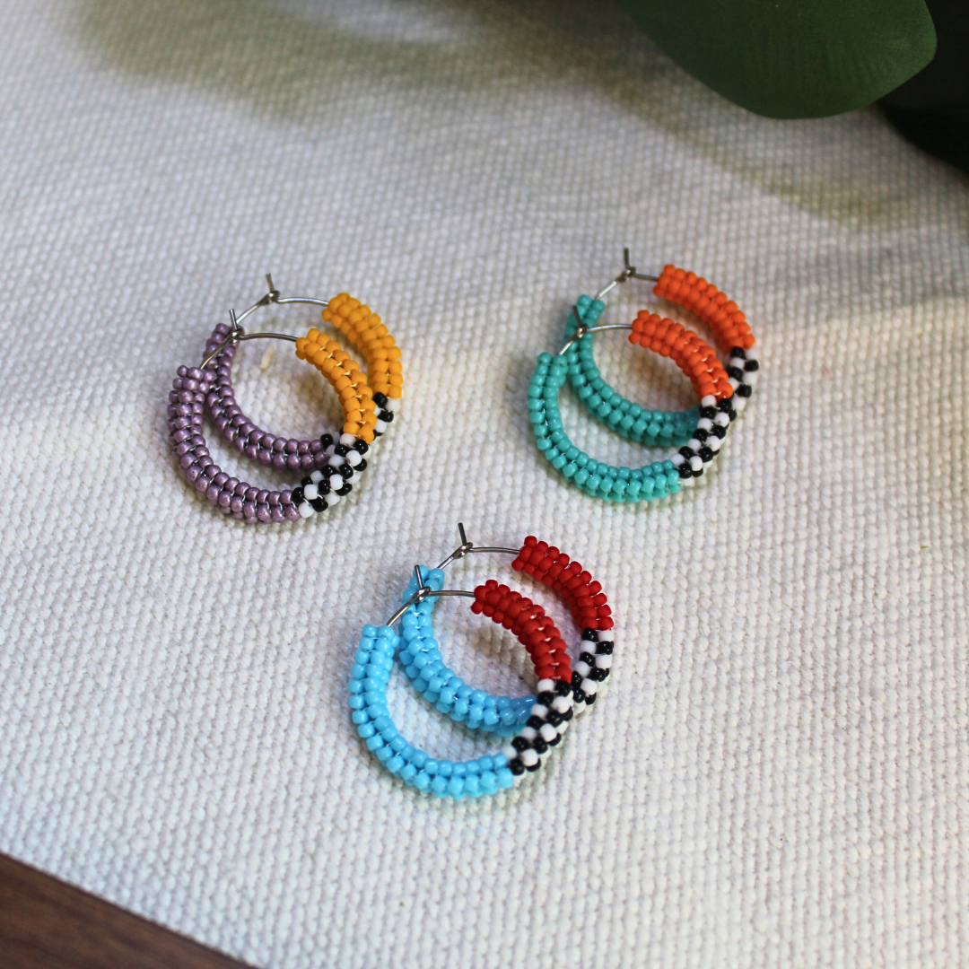 Cercei Loop - Turcoaz/Portocaliu