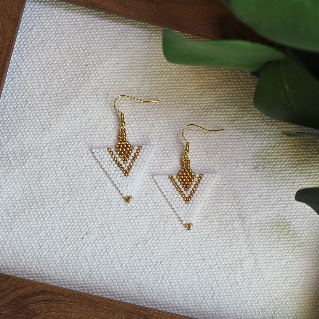 Cercei Arrow - Alb/Auriu