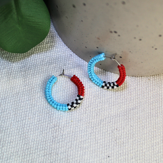 Cercei Loop - Albastru/Roșu