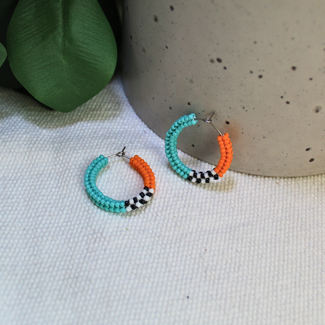 Cercei Loop - Turcoaz/Portocaliu