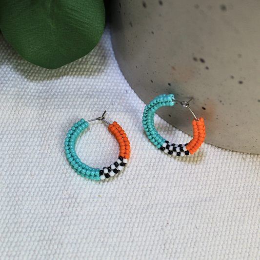 Cercei Loop - Turcoaz/Portocaliu
