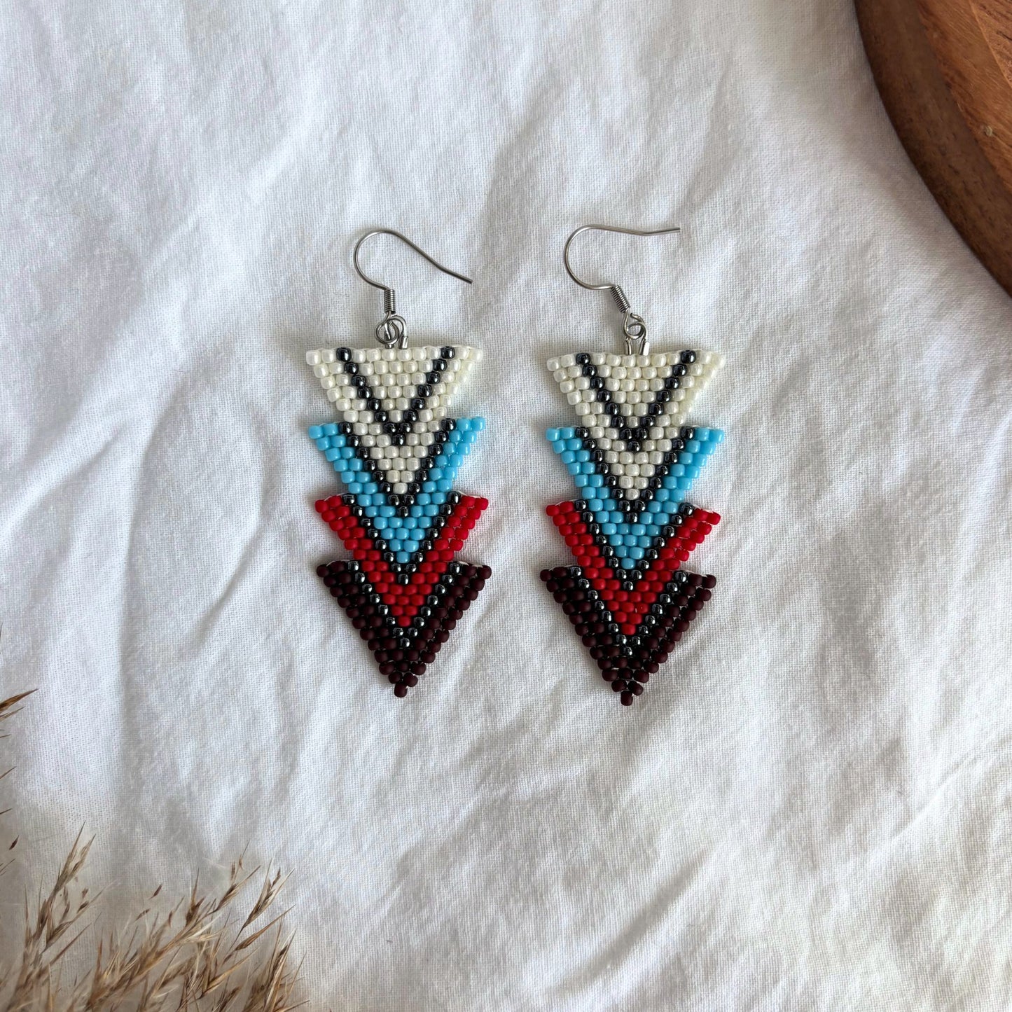 Cercei Mistral - Albastru/Rosu