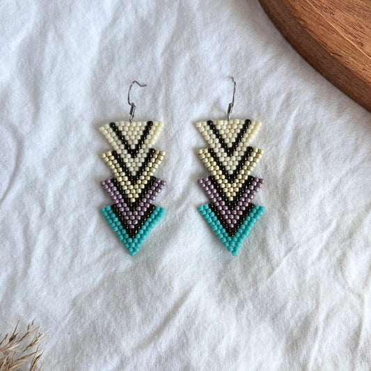 Cercei Mistral - Lavandă/Turcoaz